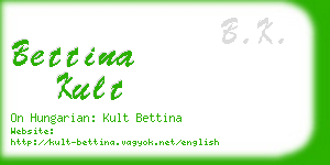 bettina kult business card